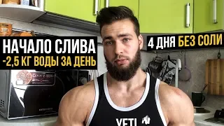 Результаты слива воды за 1 день (Начало слива и моя диета на 4 дня)