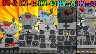 Эволюция Гибридов KV-2 vs KV-44 vs KV-45 vs KV-54 vs KV-55 - Мультики про танки