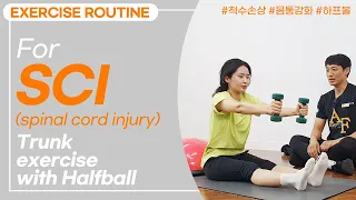 척수손상환자 몸통강화 하프볼 운동루틴 (Body strengthening half-ball exercise routine for spinal cord injury)