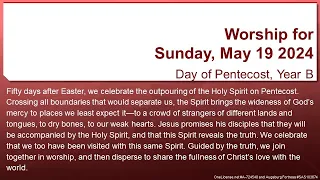 Live Worship - Sunday, May 19, 2024, St. Pauls Lutheran Church, Cambridge ON