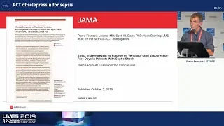 The Selective Vasopressin Receptor Agonist Selepressin for Septic Shock