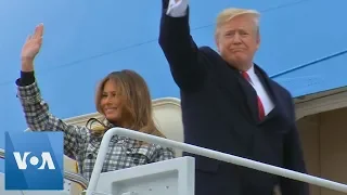 U.S. President Donald Trump and first lady Melania Trump boarding Air Force One