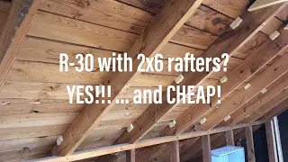 Getting R-30 in an attic suite with 2x6 ceiling rafters