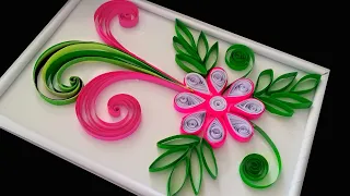 beautiful handmade quilling design / paper flower design / quilling design