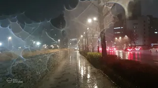 I Drifted into Heavy Rain Street. Relaxing Sound for Sleep Study Meditation. White Noise ASMR.