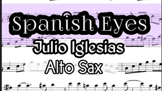 Spanish Eyes Alto Sax Sheet Music Backing Track Play Along Partitura