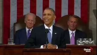 U.S. President Barack Obama slams Republican hecklers during State of the Union