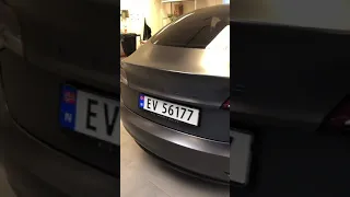 Tesla Model 3 Performance 3M Satin Dark Grey Wrap - by Scandinano