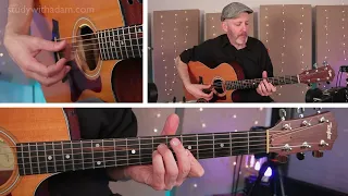 "Michelle" | Fingerstyle Guitar Lesson | Adam Rafferty