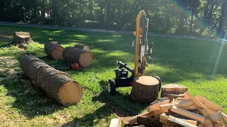 Countyline 25 ton log splitter in action