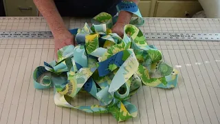 Magic Trick! How to get a lot of continuous bias cut fabric strips from a small amount of fabric