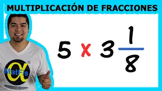 Multiplicación de un entero por una fracción mixta (método 2) ejemplo 1 | Aritmética - Alfa MatFis