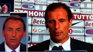 Juventus - Milan 2-0 : Allegri risponde stizzito a Massimo Mauro