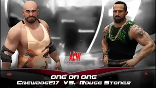 Crew dog challenges Rogue Stoner for the number one container  for the ACW heavyweight title