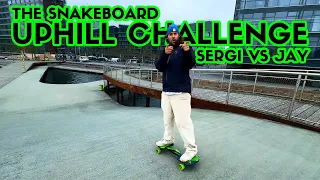The Snakeboard Uphill Challenge: Sergi vs Jay