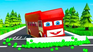 EIEIO | Old MacDonald Had A School | Colorful Buses Song | Nursery Rhymes for Kids & Babies Song