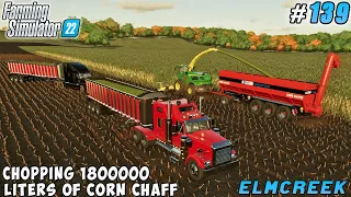 Straw for feeding and bedding, chopping 1800K liters of corn chaff | Elmcreek Farm | FS 22 | ep #139