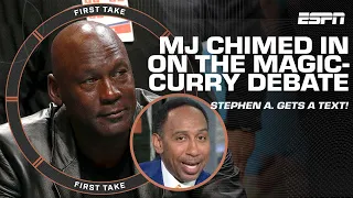 Michael Jordan texted Stephen A. that Magic Johnson is the PG over Steph Curry 👀 | First Take