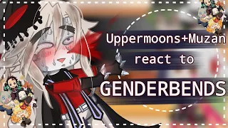 || Uppermoons react to their Genderbends || { kny , GC }