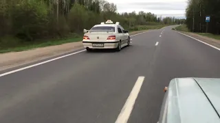 Peugeot 406 Taxi Marseille rollin’ down the road in Russia.