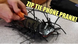 CRAZY ZIP TIE PRANKS WITH IPHONE!!!!