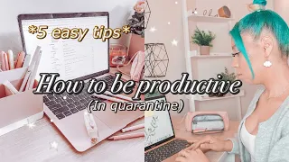 HOW TO STAY PRODUCTIVE EVERYDAY *5 easy productivity tips*