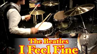 The Beatles - I Feel Fine (Drums cover from fixed angle)