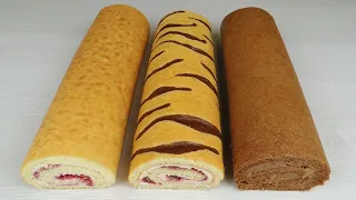 Just added MILK and got a FLEXIBLE, ELASTIC roll ✿ Biscuit ROLL recipe