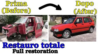 Restauro totale vecchia auto del 1990 - Total restoration of a 1990 car .Verniciatura auto storica