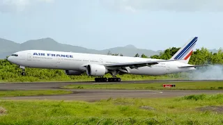 Martinique Plane Spotting 🇫🇷 Heavies Only (Boeing 777 + Airbus A350) Landing & Take Off