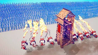 HWACHA TOWER DEFENSE 🔥 vs 👑 100x EVERY TEAM / Totally Accurate Battle Simulator ( TABS )