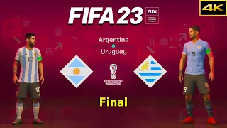 FIFA 23 - ARGENTINA vs. URUGUAY - FIFA World Cup Final - Messi vs. Suárez - PS5™ [4K]