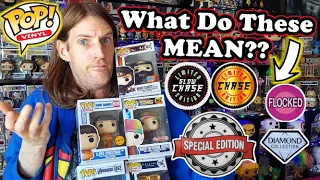 What Do Funko Pop Stickers Mean?? Special Edition, Exclusives, Chases, Comic-con Explained.