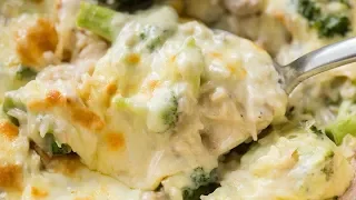 One Pot Broccoli Chicken and Rice Casserole