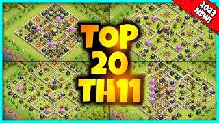 New BEST TH11 BASE WAR/TROPHY Base Link 2023 (Top20) Clash of Clans - Town Hall 11 Farm Base