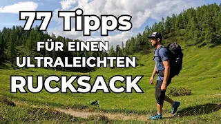 77 Tipps für einen ultraleichten Rucksack.