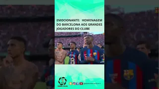 EMOCIONANTE: HOMENAGEM DO BARCELONA AOS GRANDES JOGADORES DO CLUBE NO CAMP NOU