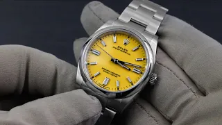 Oyster Perpetual 36 126000 Yellow Dial "Stella" 2020 Novelty Unboxing & Presentation