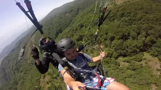 Paragliding accident - Fall into the woods, Ohrid Macedonia