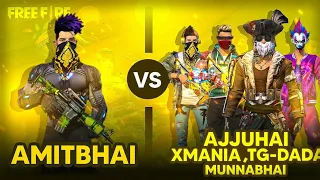 amit bhai vs 4 Youtuber ।1vs4 clash squad ।APS Gaming