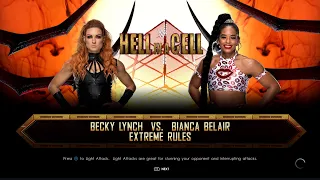 Becky Lynch vs Bianca Belair Extreme Rule | WWE 2k22 Gameplay XBOX 4k