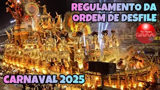 ORDEM DE DESFILE - CARNAVAL 2025