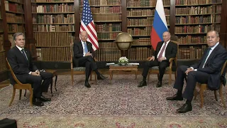 Joe Biden and Vladimir Putin meet with Foreign Ministers | AFP