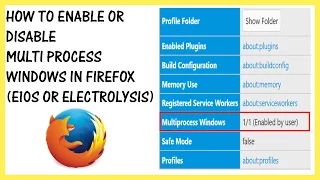 How to Enable or Disable Multi-Process Windows In Firefox (e10s or Electrolysis)