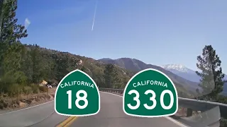 Driving Down From Big Bear: Highway 18 & 330