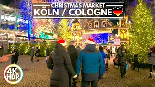 🇩🇪 Köln in Germany is Christmas Heaven! Cologne Christmas Market Tour 4K-HDR🎄✨