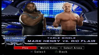 Ric Flair vs Mark Henry | Table - WWE SVR 08 PS2
