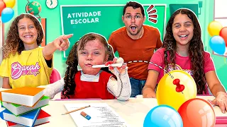 SARAH DE ARAÚJO 1 HORA DE VIDEO NA ESCOLA COM AMIGOS | Funny Story for Kids