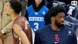 Joel Embiid's Reaction to Seeing How Tall Victor Wembanyama is