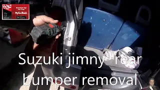 Suzuki jimny  rear bumper removal